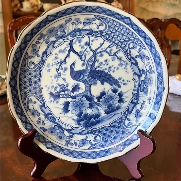 Vintage Andrea by Sadek “Blue Peacock Collection” Plate - Picture 4 of 5